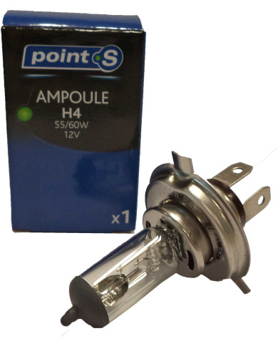 1 AMPOULE H4 12V 60/55W Point S (carton) (PSAMP10)